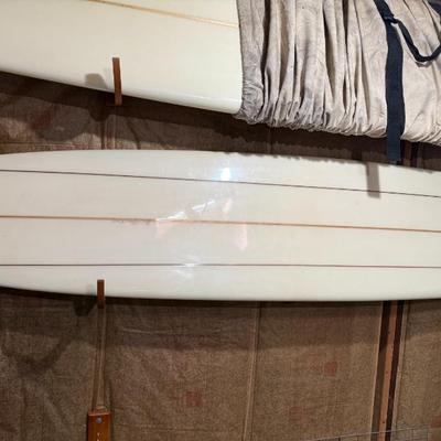 Two Bob "Ole" Olson longboards (one is 10' the other 11')