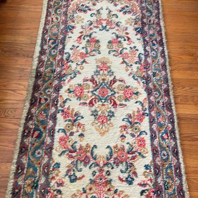 Hand-Knotted Persian Sarouk Wool Runner #2 - 2.5' x 8' Floral Rug