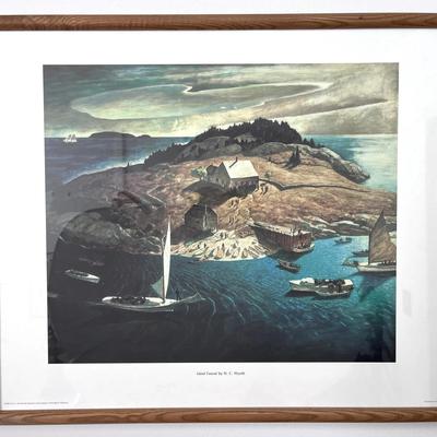 N.C. Wyeth "Island Funeral" Fine Art Print – Professionally Framed (21.5" x 25")