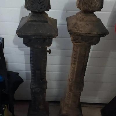 Victorian Cast Iron Newel Posts – Ornate Gothic Revival / Eastlake Style
