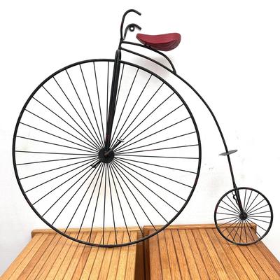 Large Vintage-Style Metal Penny Farthing Wall Art - 33" x 28"