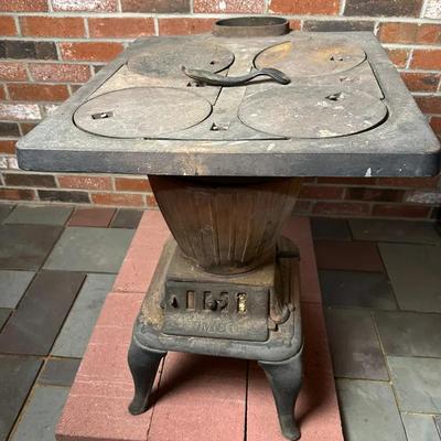 Antique UMCO Cast Iron Laundry Stove - 4-Burner Sad Iron Heater - Union Mfg Co.