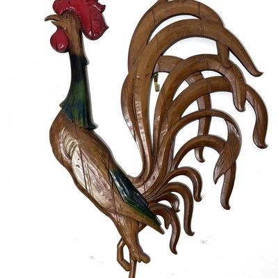 Sexton MCM Cast Metal Rooster Wall Decor - 27x18