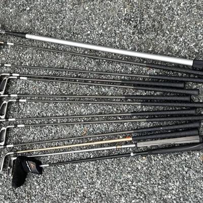 Golf Set - Titleist DCI Irons, Wilson Woods & Tommy Armour Putter with Bag/Cart