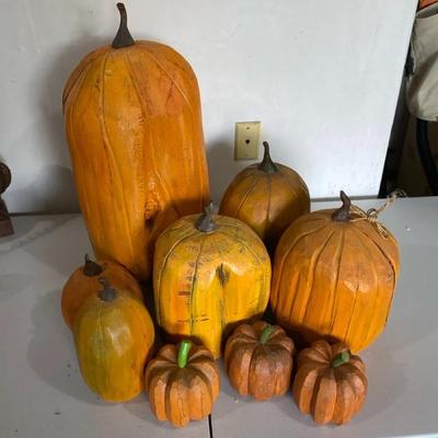 Rustic Faux-Carved Decorative Pumpkins & Gourds – Assorted Sizes
