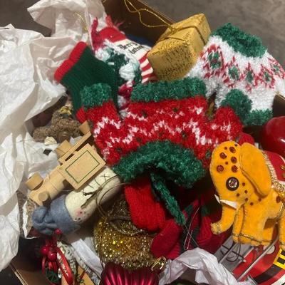 Christmas Ornament Mega Lot - Wood, Knit, Felt, & Retro Decor