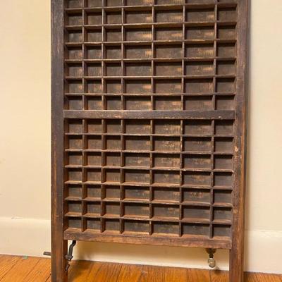 Printers Drawer - Ludlow Typograph Co | Authentic Wood Letterpress Type Tray | Industrial Wall Decor
