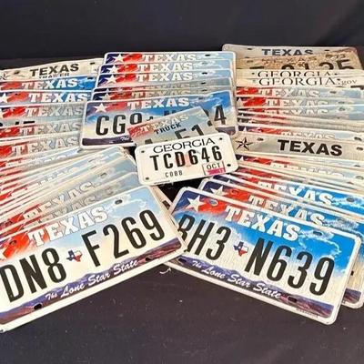 United States License Plates From Texas/Georgia