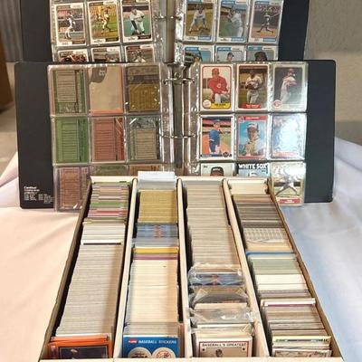 Miscellaneous Collection of Baseball cards - 2 binders, 1 box 