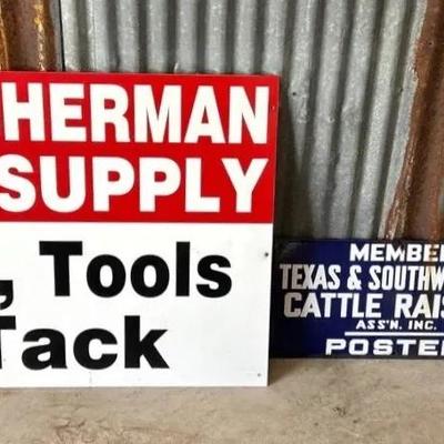 Vintage Aluminum Farm Signs 