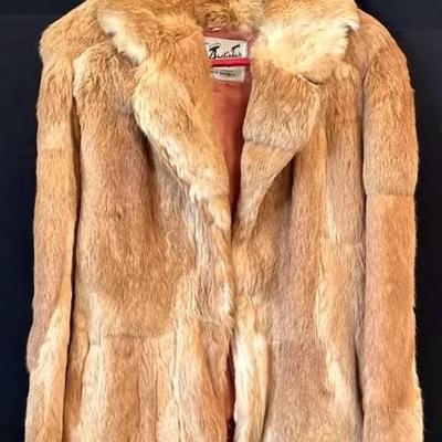 Arcticfur Coat Made Of French Rabbit Fur With Belt-Size Small/Medium