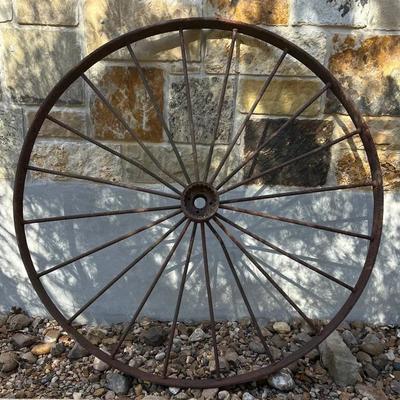 Vintage Metal Wagon Wheel