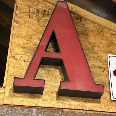 Red Large “A” Sign Decor