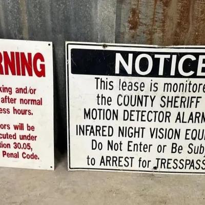 Aluminum Warning Signs 