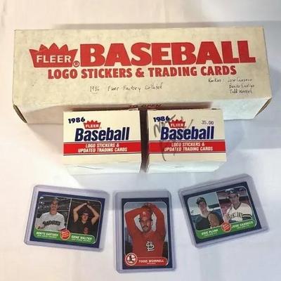 Fleer 1986 Baseball cards - Jose Conseco, Benito Santiago & Todd Worrell