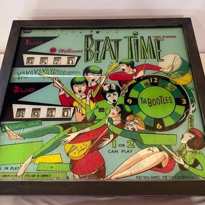 Vintage Williams Beat Time  Pinball Machine Score Back