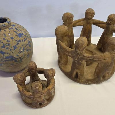 Mexican Folk Art Candle Holder 