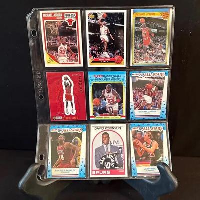Michael Jordan 6 Cards & Charles Barkley, David Robinson. Larry Bird