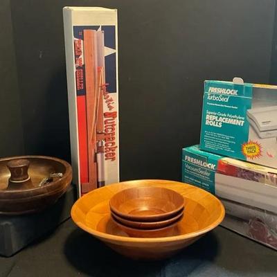 Pecan Shelling And Wooden Bowls