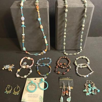 Blue & Green Jewel Tone Jewelry 