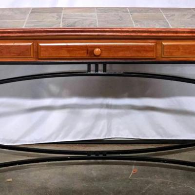 "Klausner Company" Wooden Console Table with Metal Frame