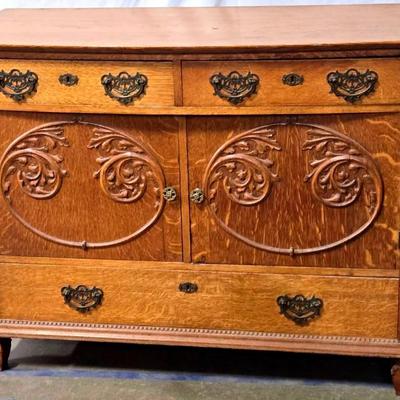 Antique Oak Buffet 