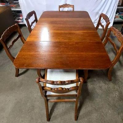 "Tell City" Chairs with Dining Table