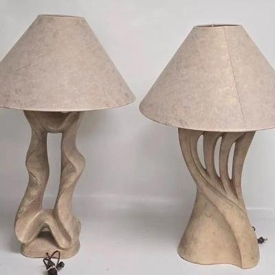 Mid Century Sculptural Lamps