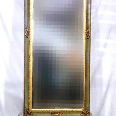 Hollywood Regency Gilded Mirror with Surmounting Table