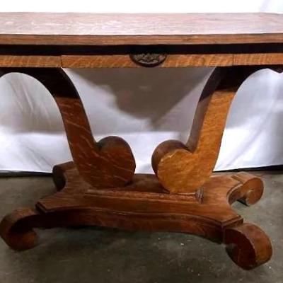 Antique Oak Parlor Table 