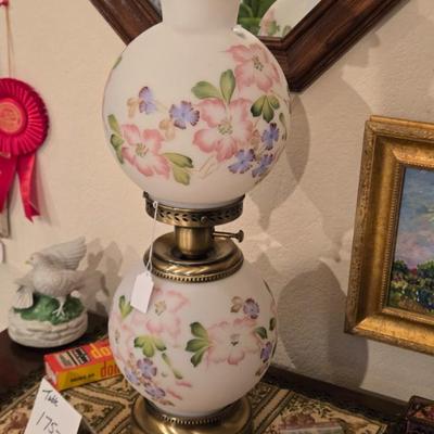 Sale Photo Thumbnail #16: Fenton Art Glass “Gone with the Wind” Lamp