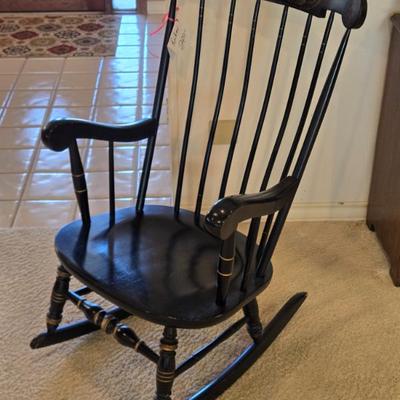 Sale Photo Thumbnail #19: Mid-Century S. Bent & Bros. Hitchcock Style Bent Back Rocking Chair