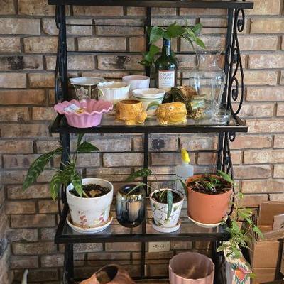Sale Photo Thumbnail #105: Black Wrought Iron Baker's Rack