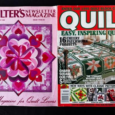 Vintage Quilting Magazine Lot – Quilter’s Newsletter (1986) & Quilt Magazine (Fall 1995)