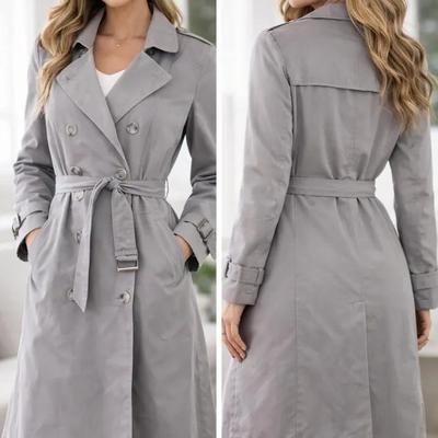 Bryant Park Classic Gray Trench Coat – Size 22