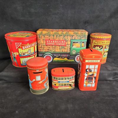 Tin Canisters & Banks