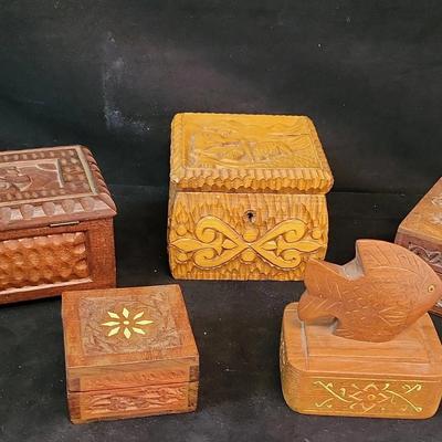 Wooden Carved Boxes
