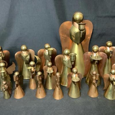 Brass and Copper Tone Angels