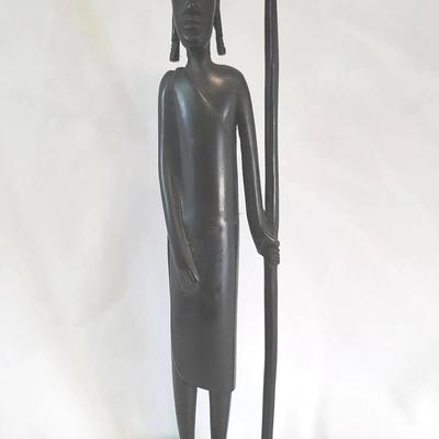 Hand-carved African Figure,- Maasai warrior. 