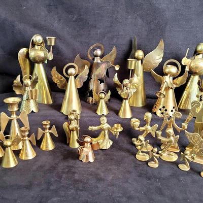 Brass Angel Candle Holders