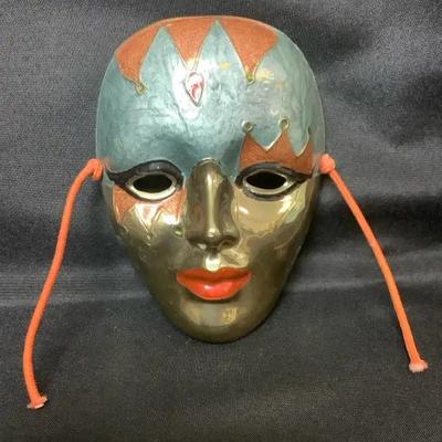 Brass Mardi Gras Mask