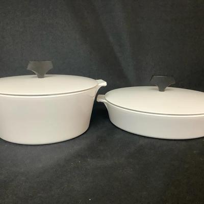 All White Corningware Buffet Server