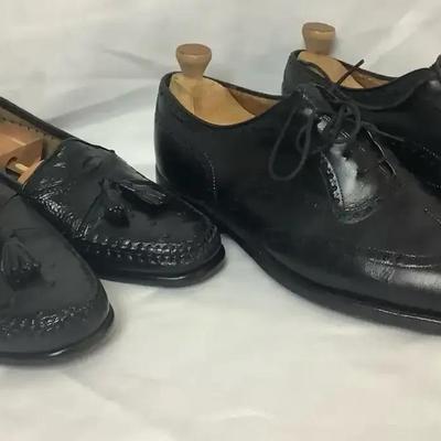 Barcelona Tassel Loafers Ostrich Shoes SZ 9.5 & Alan McAfee London Wingtip Shoes 