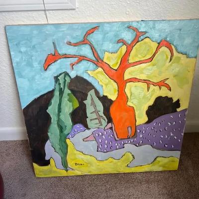 "Homage to Milton Avery" by K. Bacon Oil on Board Orignial 