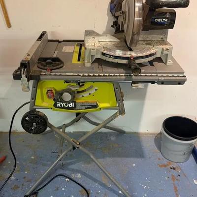 Ryobi 10 in. Compound Miter Saw on Universal Stand 
