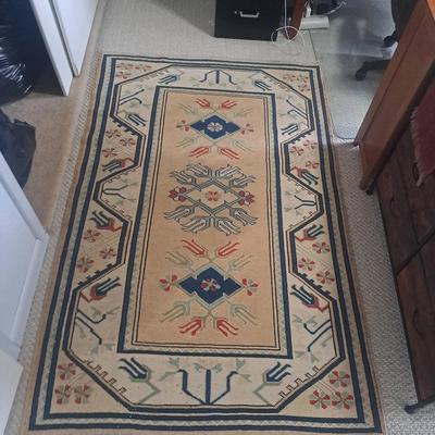 Turkish-Style Geometric Handwoven Area Rug