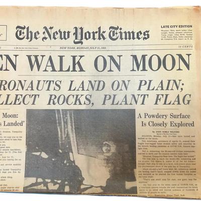 Men Walk On Moon - New York Times - Monday, July 21, 1969 - Complete - Late City Edition