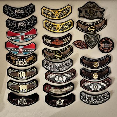 Vintage Harley-Davidson HOG Patch Collection (21 Pieces) – Annual Milestones & Anniversary Edition
