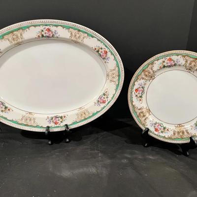 Noritake China Sabina 16” Platter And 9.5” Dinner Plate