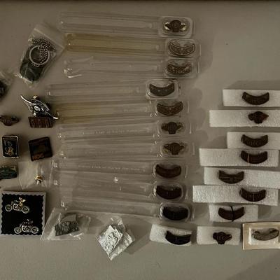 Large Collector's Lot of 30+ Vintage Harley Owners Group (H.O.G.) Pins & Rally Memorabilia